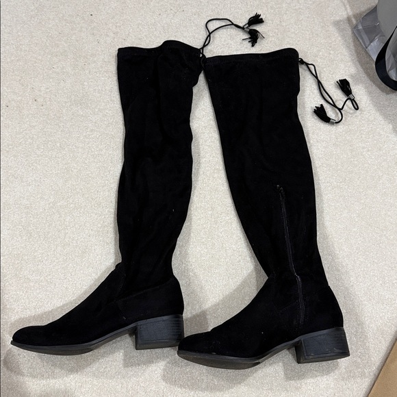 Madden Girl Black Over-the-Knee Boots - Picture 2 of 4